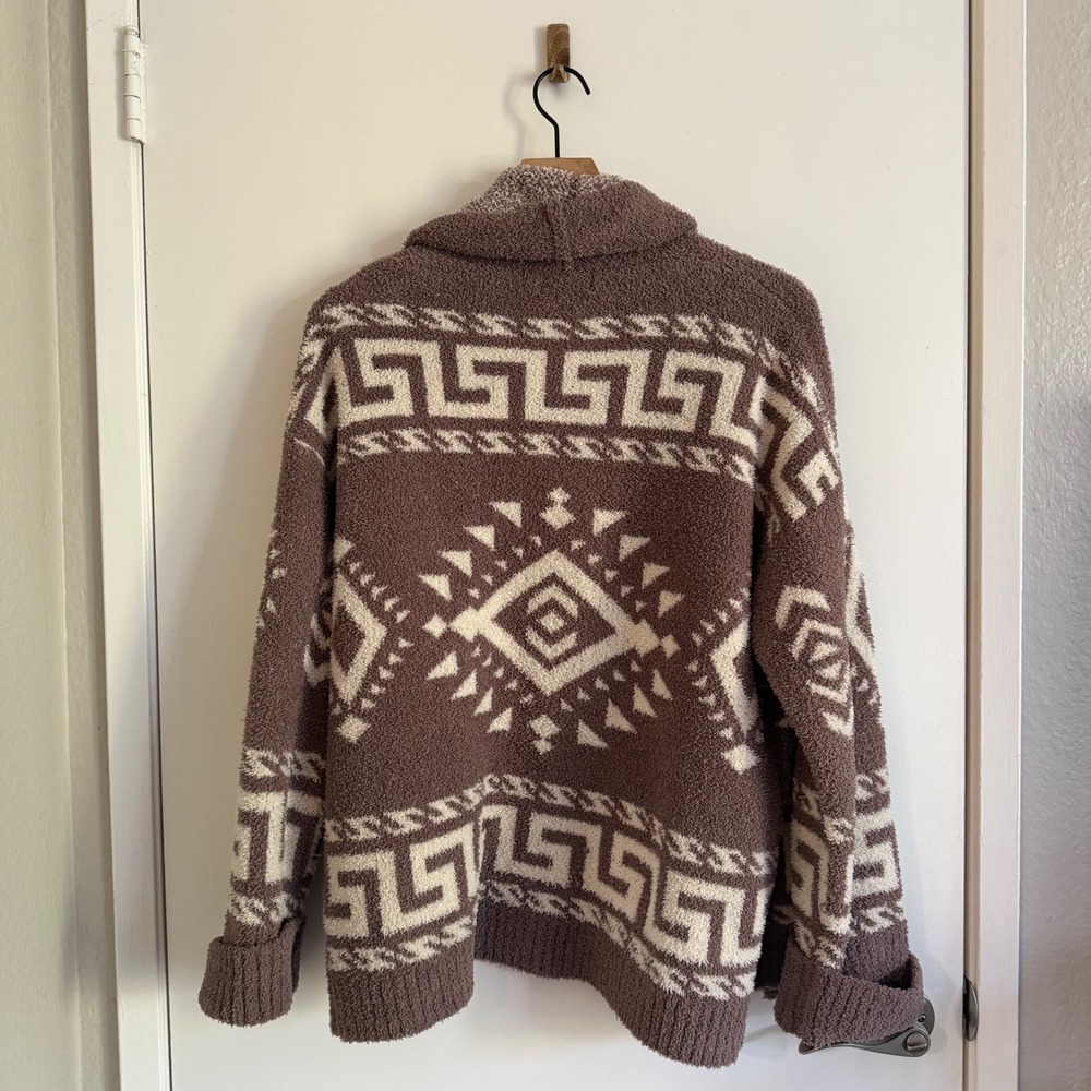 Southwestern Knit Cardigan Brown Small Cozy Fall Winter Yellowstone Western